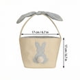 thumbnail image 2 of Easter Bunny Storage Bin with Pompoms - Collapsible Fabric Basket for Egg Hunt, Gifts & Organizing., 2 of 6