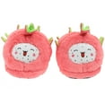 thumbnail image 2 of Cute Plush Fruit Pitaya Mangosteen Pineapple Slippers Kawaii avocado slippers for women (US 5-8, Pitaya), 2 of 4