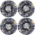 thumbnail image 2 of Shower Caps,Pioneer Flower Floral Print Pattern Waterproof Shower Cap for Women 4 Pieces,Double Reusable Hair Cover for Shower PEVA Elastic Stretch Hem, 2 of 7