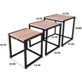 thumbnail image 3 of vfytbgnhj Table Gigogne Tables d'Appoint Table Basse, Table de Bout Empilable avec Cadre en Métal Brun Rustique, 3 of 7