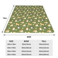 Bingfone Shiba Inu Dog And Flower Print Flannel Fleece Blanket Throw