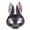 A, variant on Zhourta Easter Party Funny Decoration take Photos Record Supplies Easter Bash EVA Half Face Bunny Animal Decoration