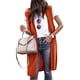 thumbnail image 1 of Chaleco Tsseiatte para mujer, sin mangas, con frente abierto, liso, holgado, largo, para uso informal en la calle., 1 of 6