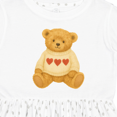 thumbnail image 4 of Inktastic Adorable Vintage Bear Sweater with Hearts Girls Toddler Dress, 4 of 5