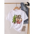 thumbnail image 3 of Camiseta de manga corta con estampado de árbol para mujer, blusa bonita de los años 90, ropa de Navidad, camiseta estampada, 3 of 4