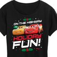 thumbnail image 3 of Disney Cars - Christmas - On The Highway To Holiday Fun - Women's Short Sleeve Graphic T-Shirt, 3 of 5