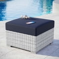 thumbnail image 6 of Modway Convene Outdoor Patio Ottoman in Light Gray Navy, 6 of 6