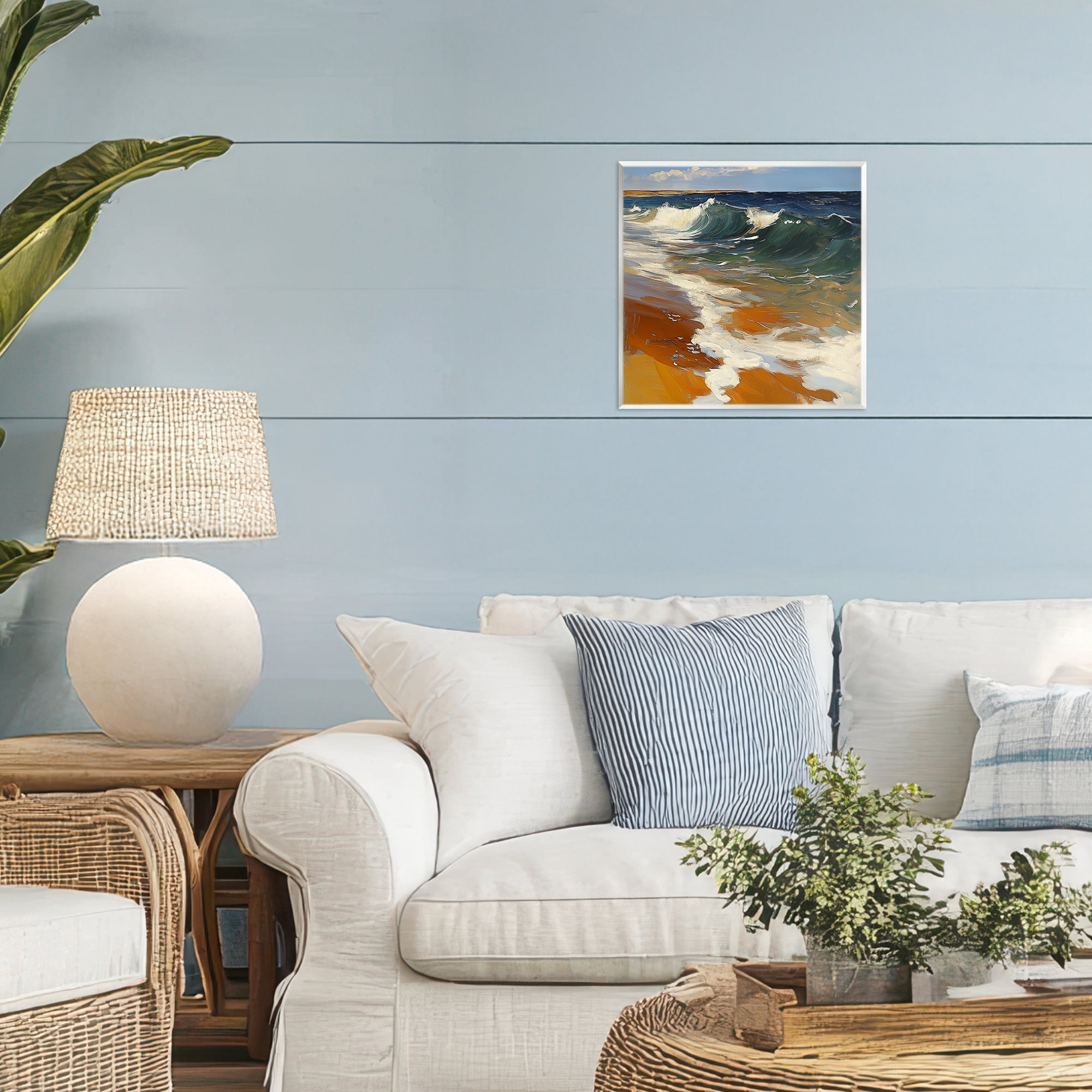 Stupell Industries Glassy Ocean Waves Break Wall Plaque Art, design by Walker Noble