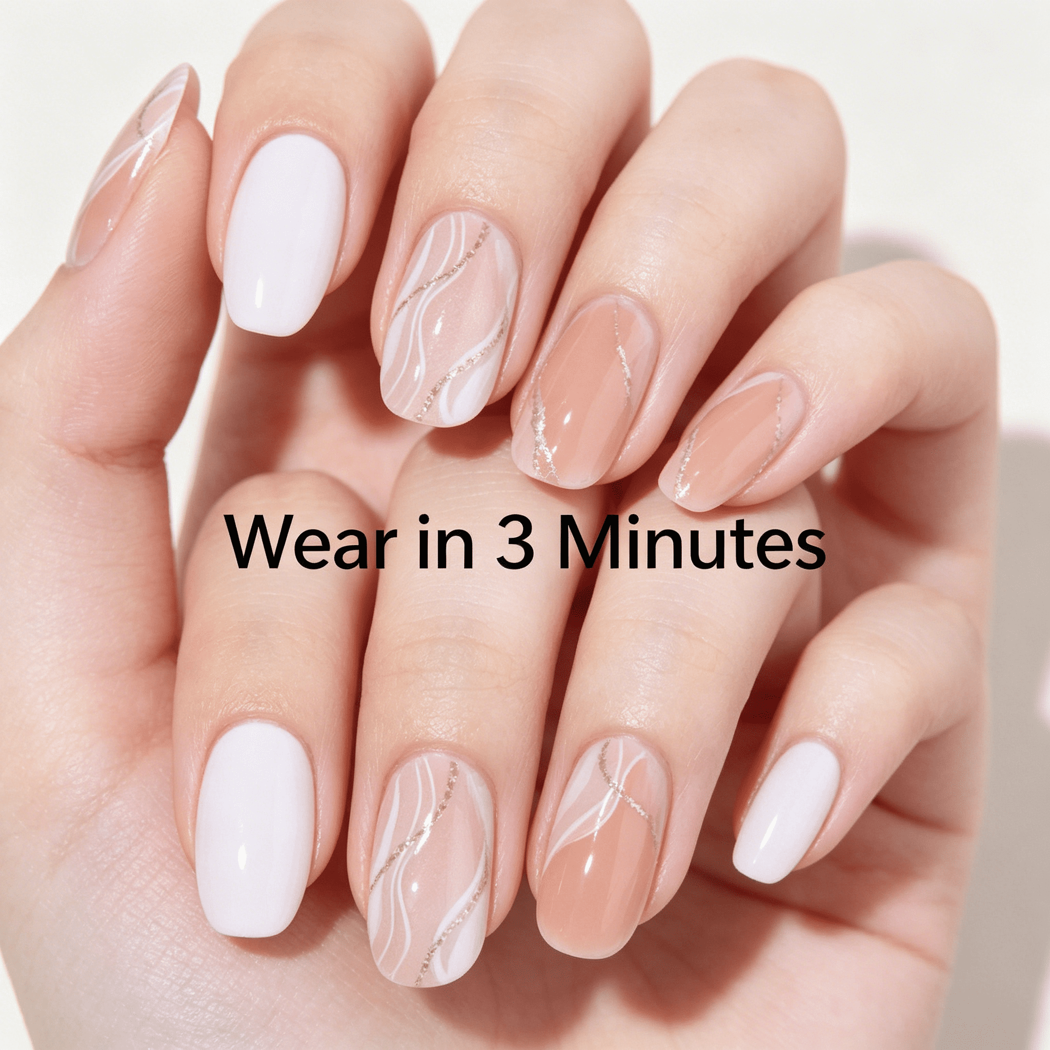 RAGUPEL 2026 New French Tip Press on Nails Short Almond Shape Short Nail Tips Safe Abs Press on Nails Short Almond Style3 for Daily Wear Quick Styling Parties Casual Outings Office Use