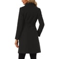 thumbnail image 3 of INSPIRE CHIC Women Vintage Belted Coat for Women's Stand Collar Winter Outwear Coats XS Black, 3 of 6