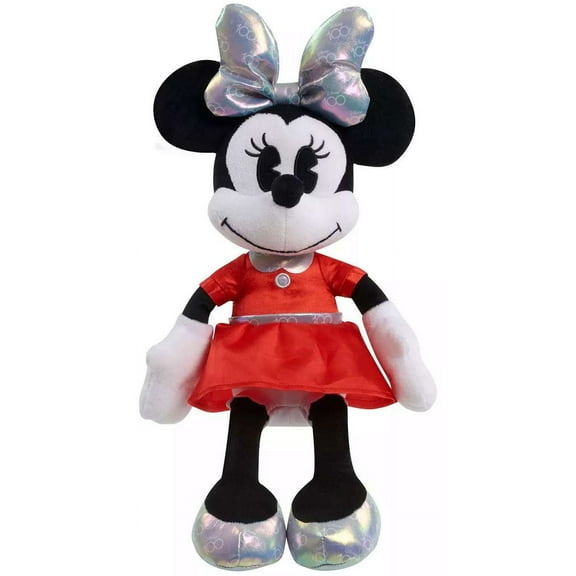 Just Play Disney100 Minnie Mouse Plush, Red Dress