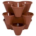 thumbnail image 2 of Pure Garden Stacking Flower Pot Tower- Space Saving Set, 2 of 3