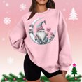thumbnail image 2 of Sweatshirt for Women Fashion Thin Fleece Round Neck Christmas Graphic Print Loose Sweatshirt Long Sleeve Winter Sweatshirt, 2 of 5