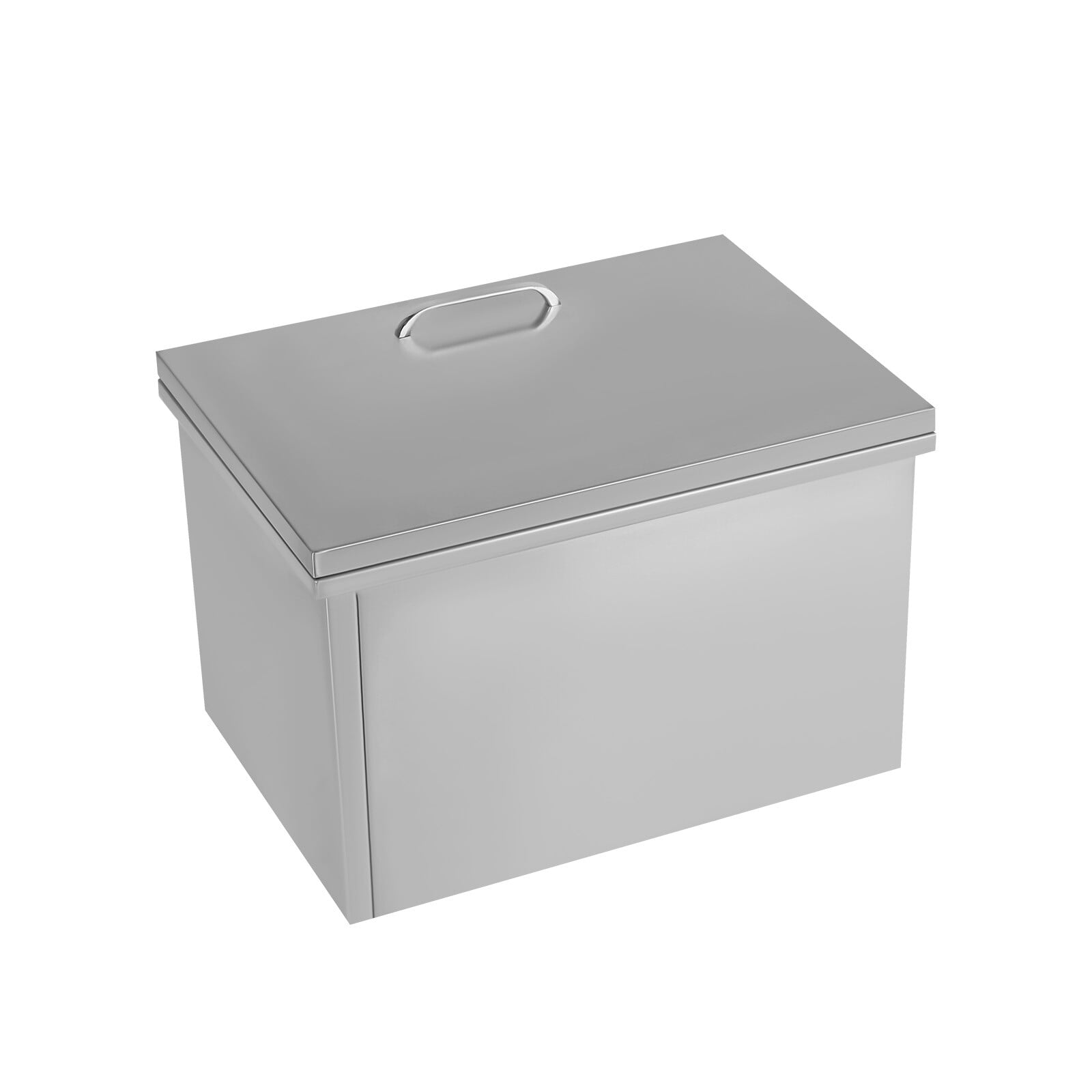 Drop in Ice Chest 20x14x13in Drop in Cooler Stainless Steel with Hinged Cover Bar Ice Bin