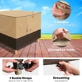 PatioGem Square Patio Ottoman Cover, Waterproof Outdoor Ottoman Cover ...