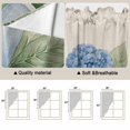 thumbnail image 3 of Hydrangea Flower Kitchen Window Curtains, Swag Curtains Valance for Bedroom Living Room Bathroom, Pastoral Blue Bow Floral Spring Lraf Rod Pocket Window Curtain Block Drapes 2 Panels 36"x45", 3 of 9