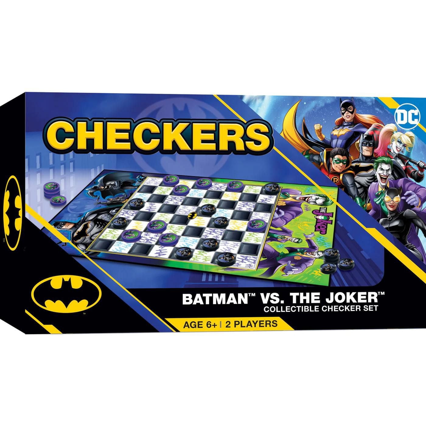 Masterpieces Puzzle Company Batman vs The Joker Checkers Board Game