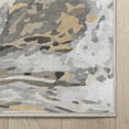 thumbnail image 7 of Well Woven Abstract Dunes Modern Retro Marble Flat-Weave Gray Gold 9'10" x 13' Area Rug, 7 of 7