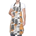 thumbnail image 2 of Zufioo Funny Cats Print Adult Waterproof Apron, Cooking Apron, Flower Arranging and Painting Apron-Adjustable Straps, with Pockets, Kitchen Supplies-One Size, 2 of 5
