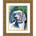 thumbnail image 1 of Kovacs, Anna Brigite 12x14 Gold Ornate Wood Framed with Double Matting Museum Art Print Titled - Weimaraner Retriever, 1 of 4