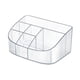 thumbnail image 5 of Organizador de maquillaje, organizador de baño con rejillas, caja de cosméticos para encimera grande y blanco, 5 of 9