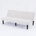 thumbnail image 2 of Modern Corduroy Sofa Bed 66in for Living Room & Bedroom, Solid Wood Frame, 2 of 17