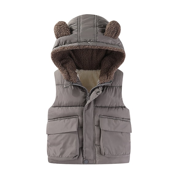 EDFBUYKRS Manteaux Garçons Taille 5-6 Camouflage Tout-Petits Garçons Filles Veste à Capuche Rembourrée Chaude Manteau d'Hiver Sans Manches Oreilles d'Ours Fermeture Éclair Manteau avec Poche 1 7a Manteaux d'Hiver pour Femmes Manteaux Garçons Taille 10-12 Duvet