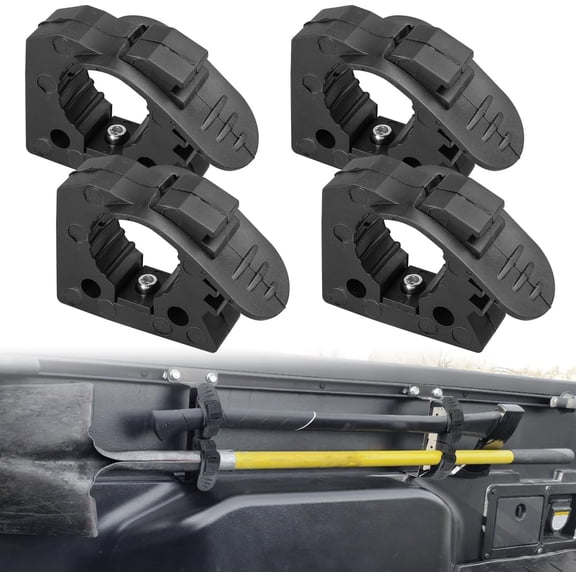 Quick Release Rubber Clamp Grip Mount For 1-1/3” to 1-3/5” Diameter Mounting Tools Compatible With For UTV ATV SUV RV Van Pickup Trucks Boat Utility Trailers