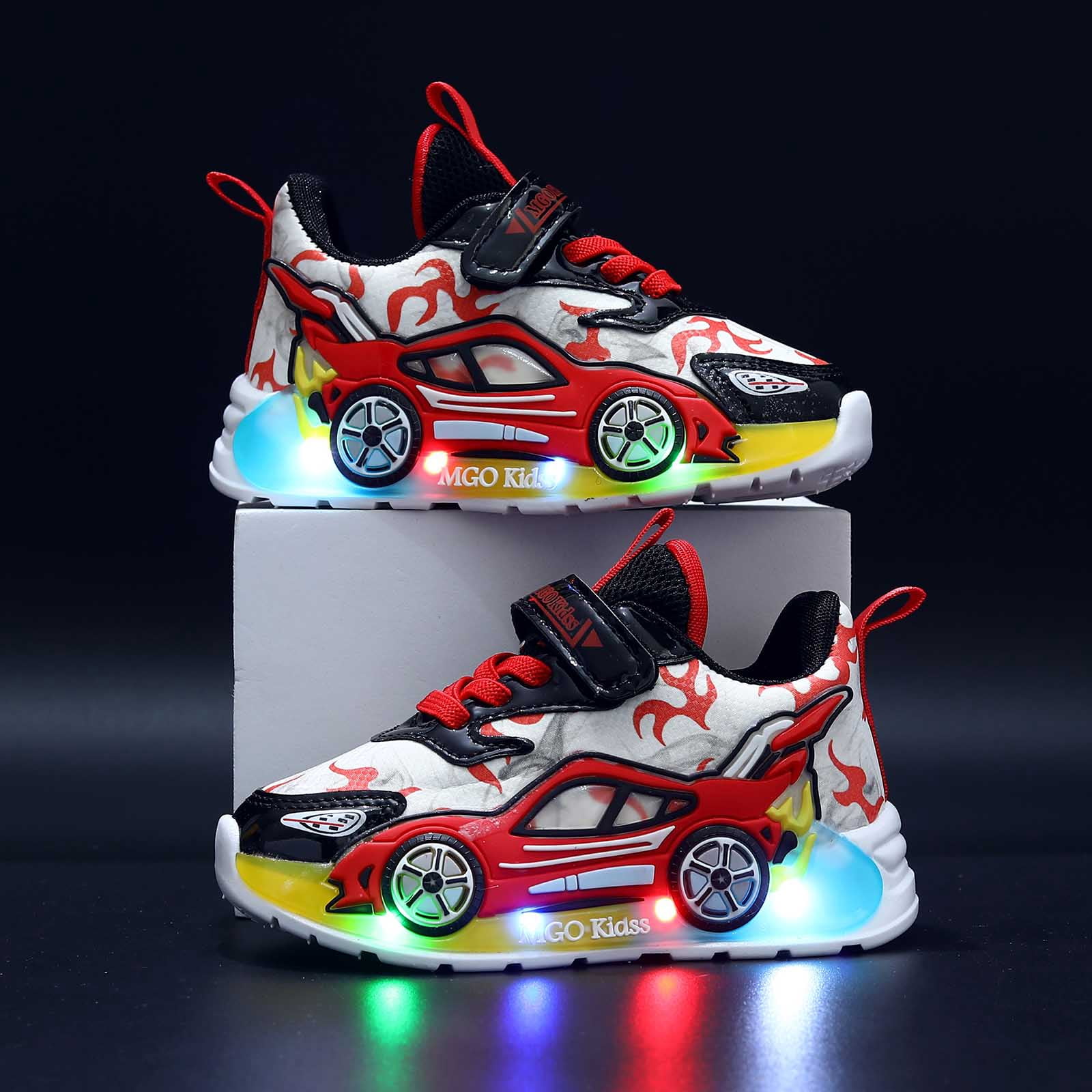 Light up Shoes Toddler Boys Flashing LED Tennis Sneakers Little Kids Luminous Walking Running Shoes