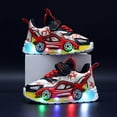 thumbnail image 2 of CAICJ98 Kids Light Up Shoes Boys Fashion Casual Led Walking Shoes Flashing Sneakers for Toddler Boys Red,12(Toddler/Little Kid), 2 of 7