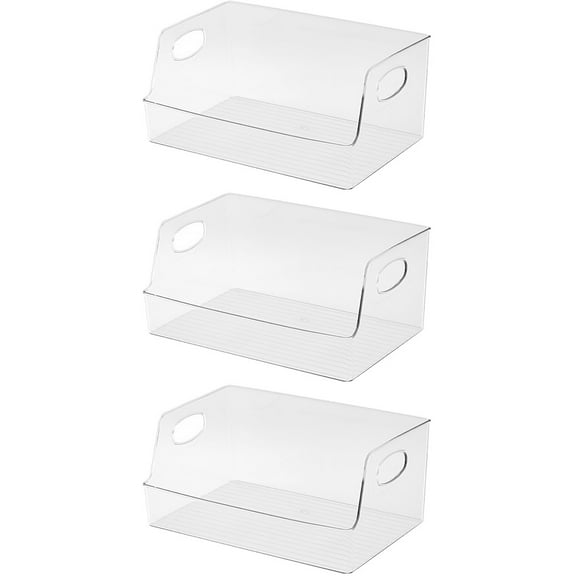 MLINS  2 Pcs Organizer Bins Kitchen Storage Box Transparent Fruit