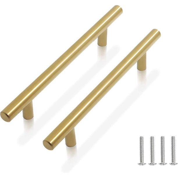 Gold Units Stainless Steel Door Knobs Pull Furniture Handle With Screws For Drawer Cabinet Kitchen Home Decorating, Hole To Hole Center Distance 160mm
