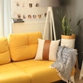 thumbnail image 4 of 20â Peach Green Geo Tribal Suede Throw Pillow, 4 of 5