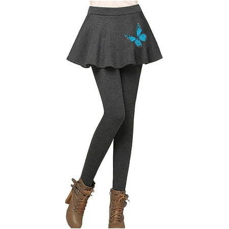 

NECHOLOGY Comfortable Pants for Women Ladies Thickened Leggings False Two In One Leggings Printed Maternity Leggings 2x Pants Grey XX-Large