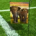 thumbnail image 6 of SKYSONIC Garden Flag Elephants Family On Sunset Double-Sided Printed House Sports Flag 12x18 in Polyester Decorative Flags for Courtyard Garden Flowerpot, 6 of 7