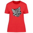 thumbnail image 1 of Stylized Cat Head B&W Tee Women's -Image by Shutterstock, 1 of 2