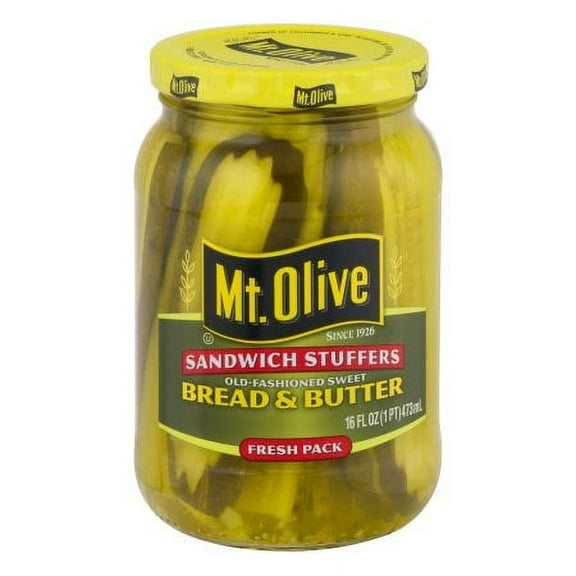Mt. Olive Sandwich Stuffers Bread and Butter Pickles 16 fl oz (Pack of 3)