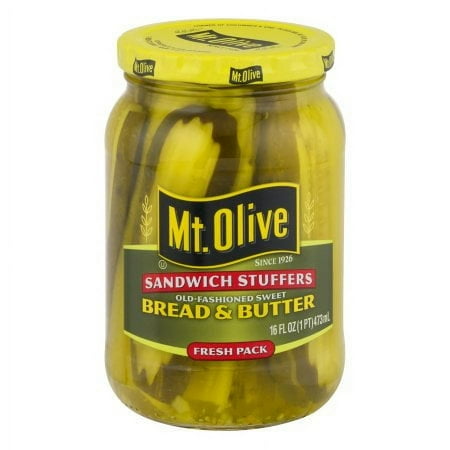 Mt. Olive Sandwich Stuffers Bread and Butter Pickles 16 fl oz (Pack of 32) Mt. Olive Sandwich Stuffers Bread and Butter Pickles 16 fl oz (Pack of 32)