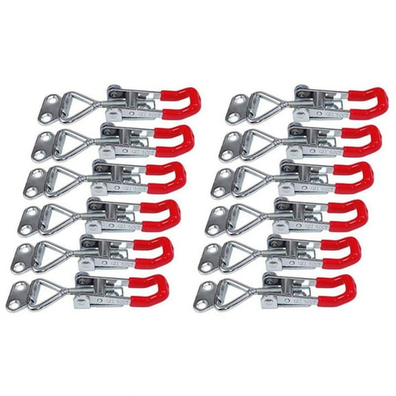 12X Pull Latch Clamp 6PCS Pull Action Latch Adjustable Toggle Clamp 150Kg 330Lbs Holding Capacity,12 x Pull Latch Clamp,Silver