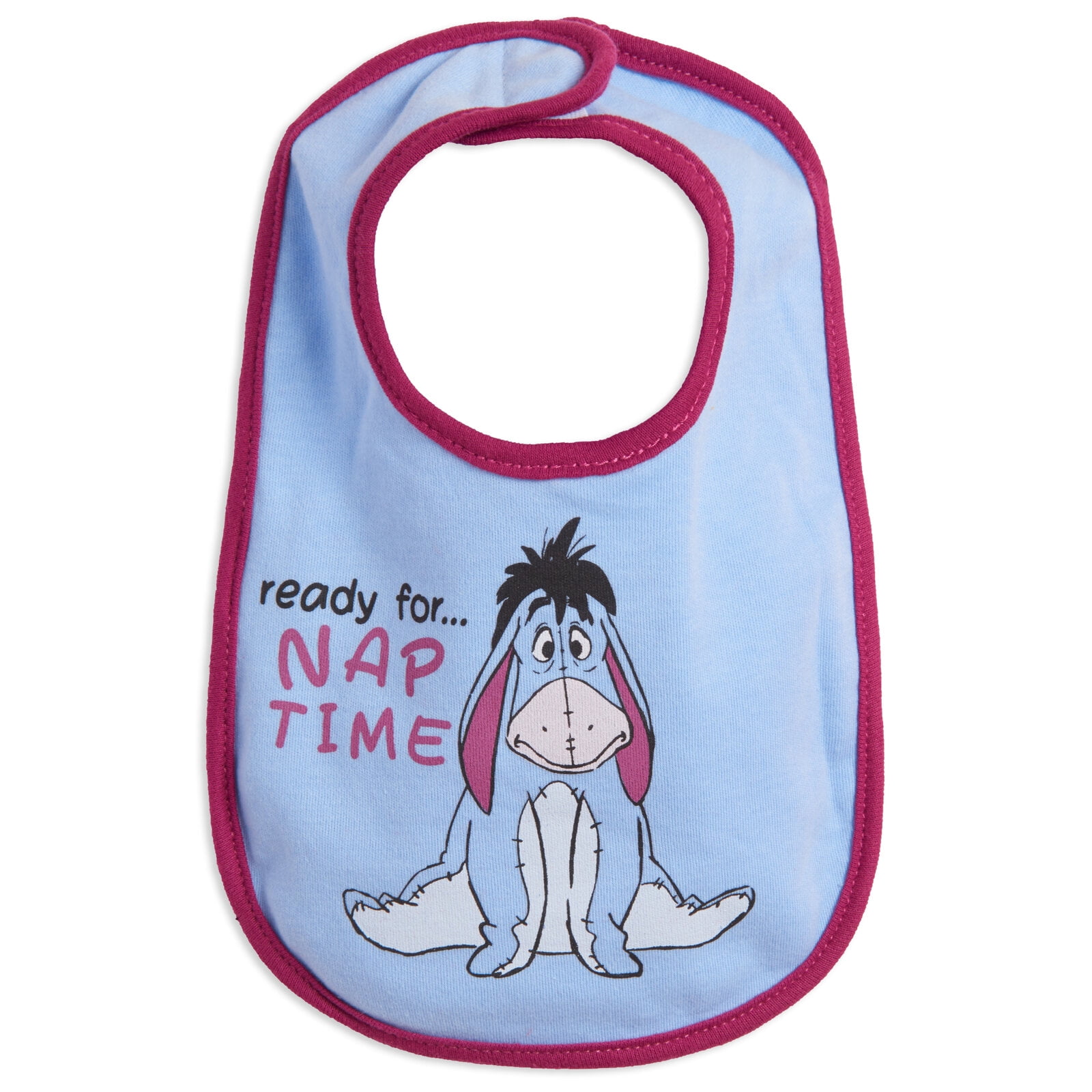 Disney Winnie the Pooh Tigger Eeyore Piglet Baby Boys 5 Pack Side Snap Bibs