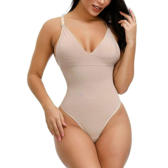 Nude Slimming Waist High Elastic Mesh Thong Shapewear S-3XL
