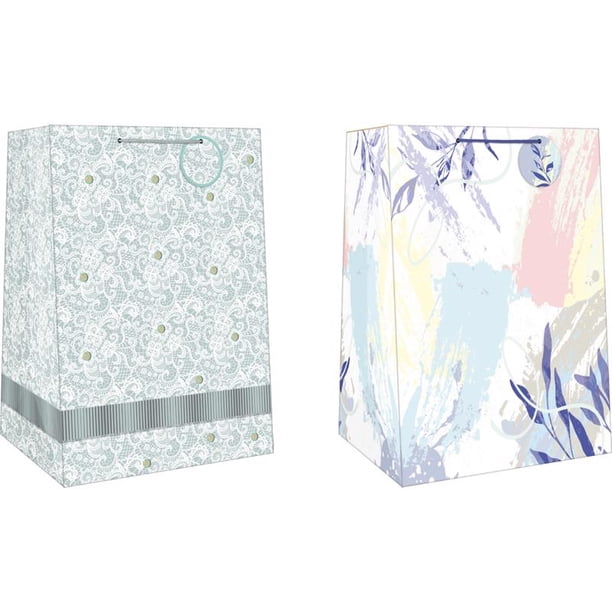 Bolsa de regalo con imágenes de papel surtidas, tamaño gigante, boda, paquete de 12