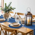 thumbnail image 6 of Pure Navy Blue Round 15 Inch Placemats Set of 6, Simple Solid Color HeatResistant Non Slip Place Mats for Dining Table, Wipeable Braided Kitchen Table Mats for Housewarming, 6 of 9
