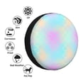 thumbnail image 5 of Spare Tire Cover, Yellow pink Pastel fishscale Wheel Cover Tire Covers for Trailers Car Truck Camper Universal Tire Covering Fits Diameter 15 inch, 5 of 7