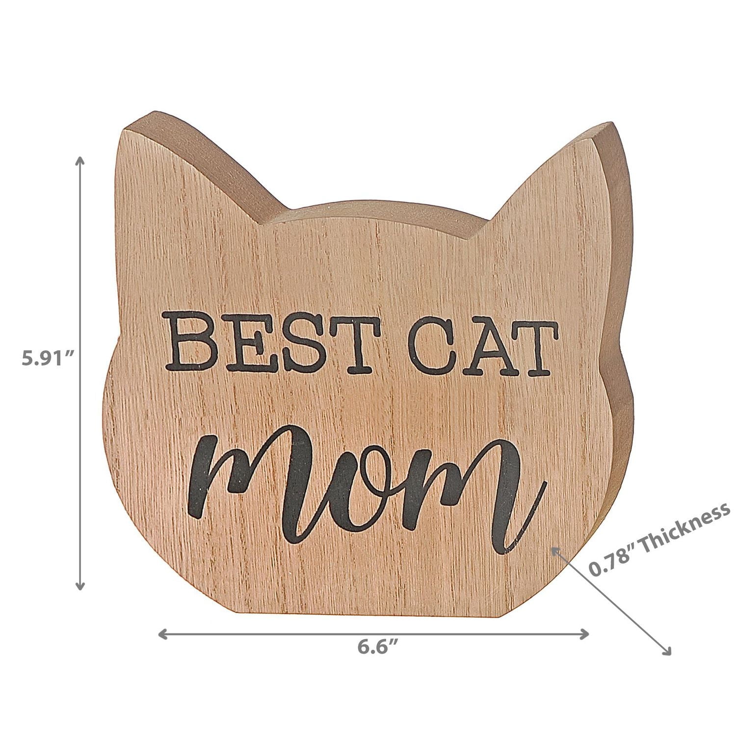 Signe De Tête De Chat En Bois Meilleur Chat Maman