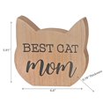 thumbnail image 2 of Wooden Cat Head Sign Best Cat Mom, 2 of 3