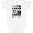 thumbnail image 3 of Inktastic Multiple Sclerosis Awareness Strength Courage and Support Boys or Girls Baby Bodysuit, 3 of 5