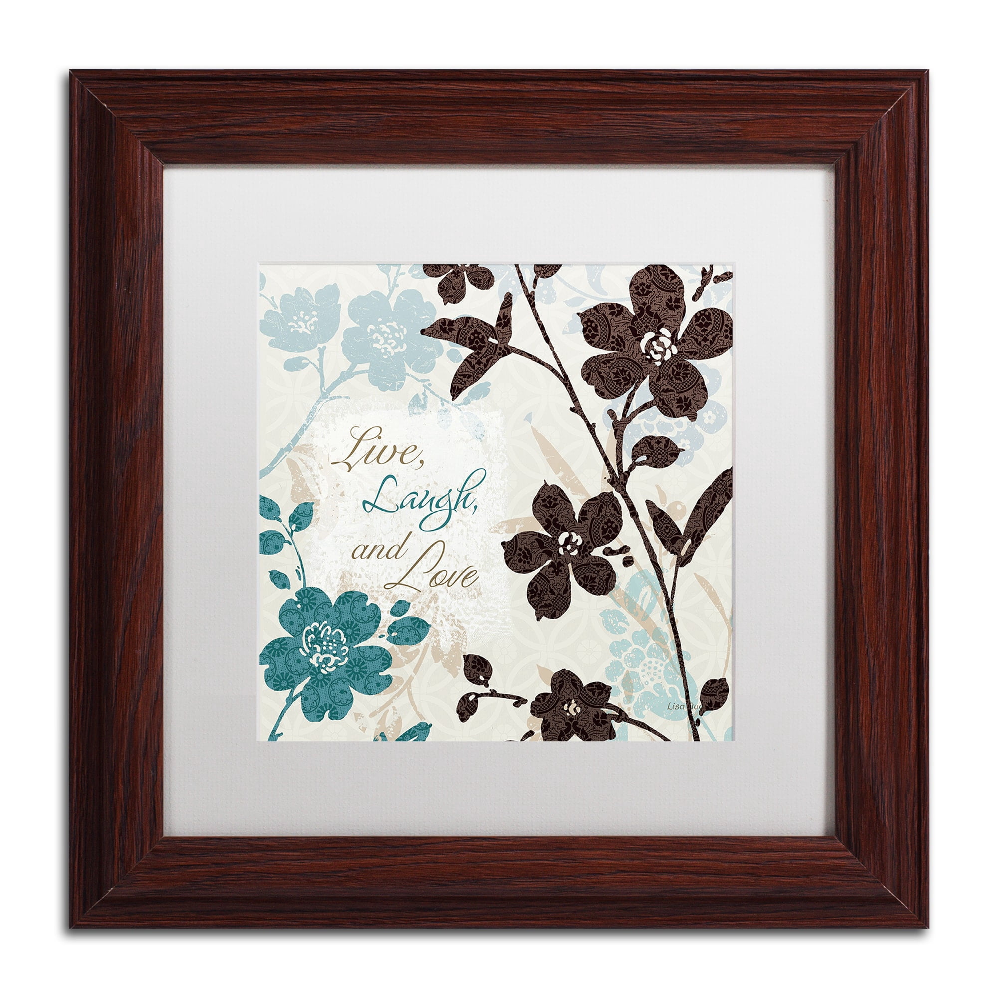 Trademark Fine Art "Botanical touch Quote II" Canvas Art by Lisa Audit, White Matte, Wood Frame