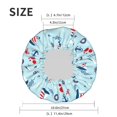 thumbnail image 4 of KLL Sailboats Anchors Pattern Shower Cap & Bath Cap for Women,Reversible Oversized Waterproof Shower Caps for all Hair Lengths,Elastic Reusable Bathing Hair Cap, 4 of 6