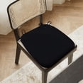 thumbnail image 3 of 17.3''x16.1'' Thick Chair Cushions for Dining Chairs,1 Pack WaterProof Easy Clean Kitchen Chair Pads with Ties ,High Elastic Foam Soft Chair Cushions for Office Desk Living Room(Black), 3 of 5